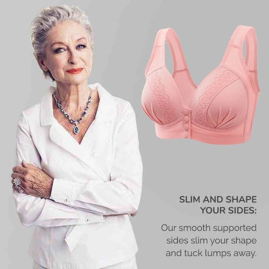 🎁Hot Sale 49% OFF⏳Front Button Breathable Skin-Friendly Cotton Bra