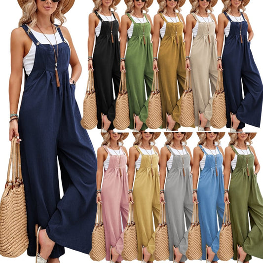 🎁Hot Sale 49% OFF⏳Women's Super Cute Spaghetti Strap Sleeveless Holiday Romper Jumpsuit