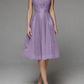 Stylish V-neck Spaghetti Strap A-line dress