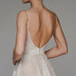 Stylish V-neck Spaghetti Strap A-line dress