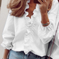 👚 Women's Ruffled Lantern Sleeve Shirt – Sweet, Loose Fit & Versatile (S–XL) 🍃