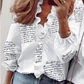 👚 Women's Ruffled Lantern Sleeve Shirt – Sweet, Loose Fit & Versatile (S–XL) 🍃