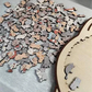 🎁135-Piece Morandi-Colored Cat Shaped Wooden Jigsaw Puzzle