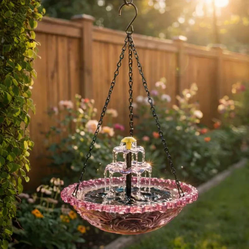 💞50K+ SOLD!🐦🌧️Vintage-Style Bird Feeder with Bath – Hangs anywhere, easy to fill. Attracts robins & blue tits. Perfect for nature lovers. 🏡✨