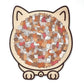 🎁135-Piece Morandi-Colored Cat Shaped Wooden Jigsaw Puzzle