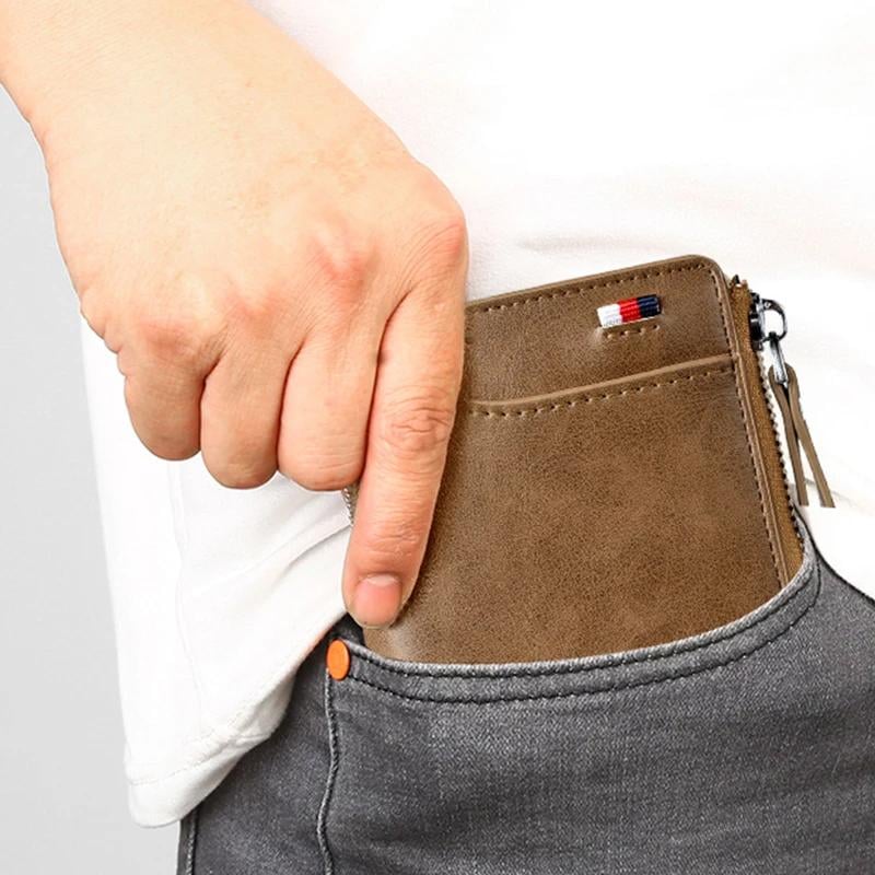 🎁Men's Leather Zip Wallet (RFID Protected)✨