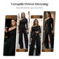 👗Women's Elegant One-Shoulder Jumpsuit – Wide-Leg Flow, Wrap Skirt Detail & Premium Breathable Fabric for a Chic Look 💃