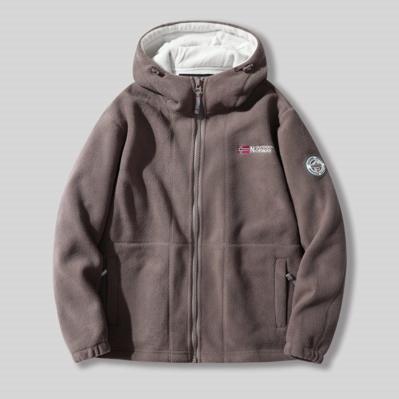 🎄Men's Double-Faced Thick Warm Hooded Jacket