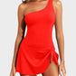 ⛱️One Shoulder Skirted One Piece Swimsuit