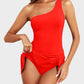 ⛱️One Shoulder Skirted One Piece Swimsuit