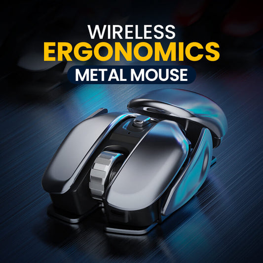 🎁Hot Sale 49% OFF⏳Wireless Ergonomics Metal Mouse