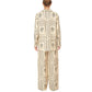 Women's Geometric Print 2-Piece Set - Shirt and Wide Leg Pants
