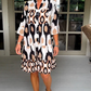 Spotted Print Pleated Dress