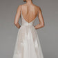 Stylish V-neck Spaghetti Strap A-line dress