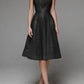 Stylish V-neck Spaghetti Strap A-line dress