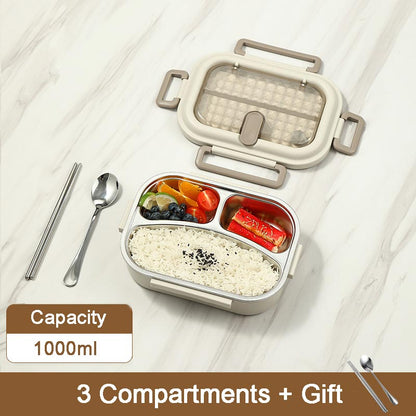 Microwaveable Stainless Steel Insulated Bento Box