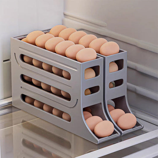 🏠️Kitchen Helper🌟Multi-function 4-layer Tilted Design Slide Egg Storage Box