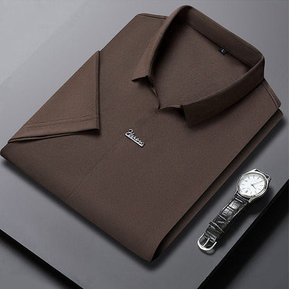 🎁Hot Sale 55% OFF⏳Afslappet T-shirt med revers til mænd, åndbar og rynkefri