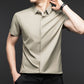 Men's Glossy Breathable Short Sleeve Business Shirt