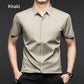 Men's Glossy Breathable Short Sleeve Business Shirt