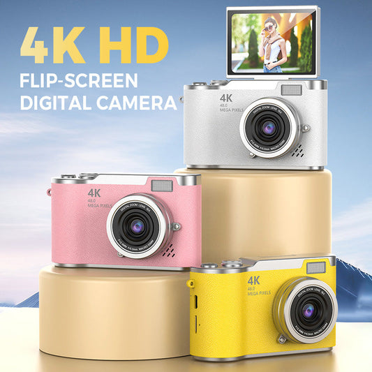 4K HD digitalkamera med flipskærm
