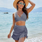 Gingham High Waisted Tummy Control Bikini Sets👙