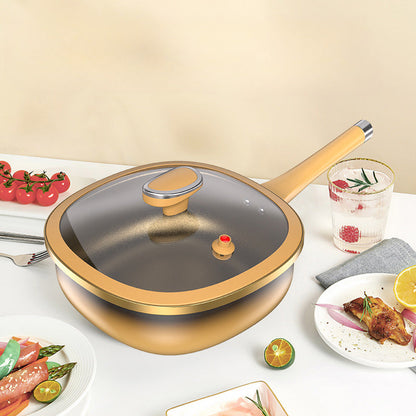 ⏳Tidsbegrænset tilbud⏰30 cm non-stick gryde med låg i titanlegering