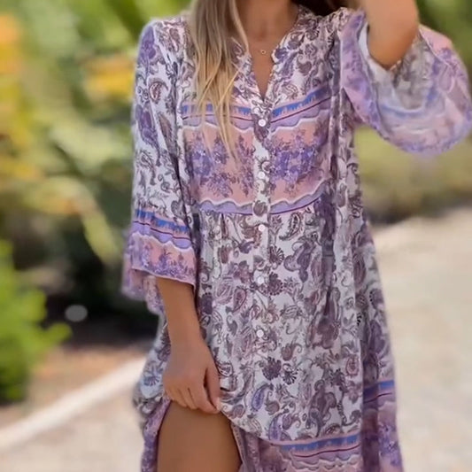 ✨Women Floral V-Neck Dress