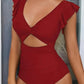 👗Sexy Ruffled One-piece Swimsuit