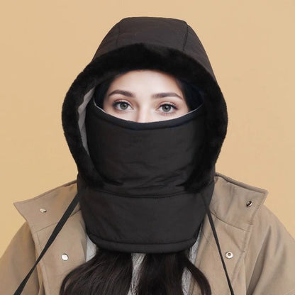 ☃️Plush-lined Thickened Thermal Hat with Face Mask for Men and Women