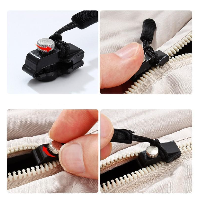 10-Piece Zipper Repair Kit - Tool-Free Installation, Multiple Colors, Quick Fix for Suitcases and Bags 🔧✨