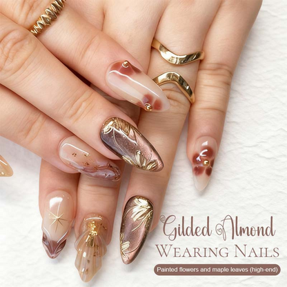 💥30 PCS Handcrafted Almond Press-On Nails Set💅